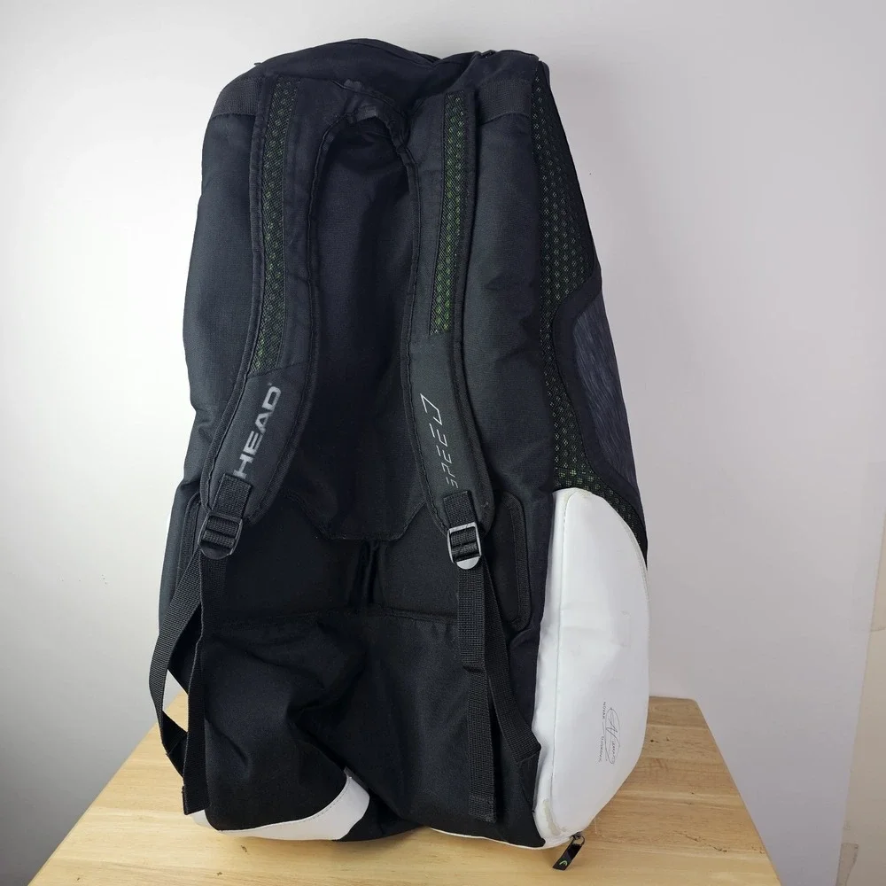 Head Djokovic Monstercombi 12 Racket Bag Black White‎ #283009 Tennis Backpack